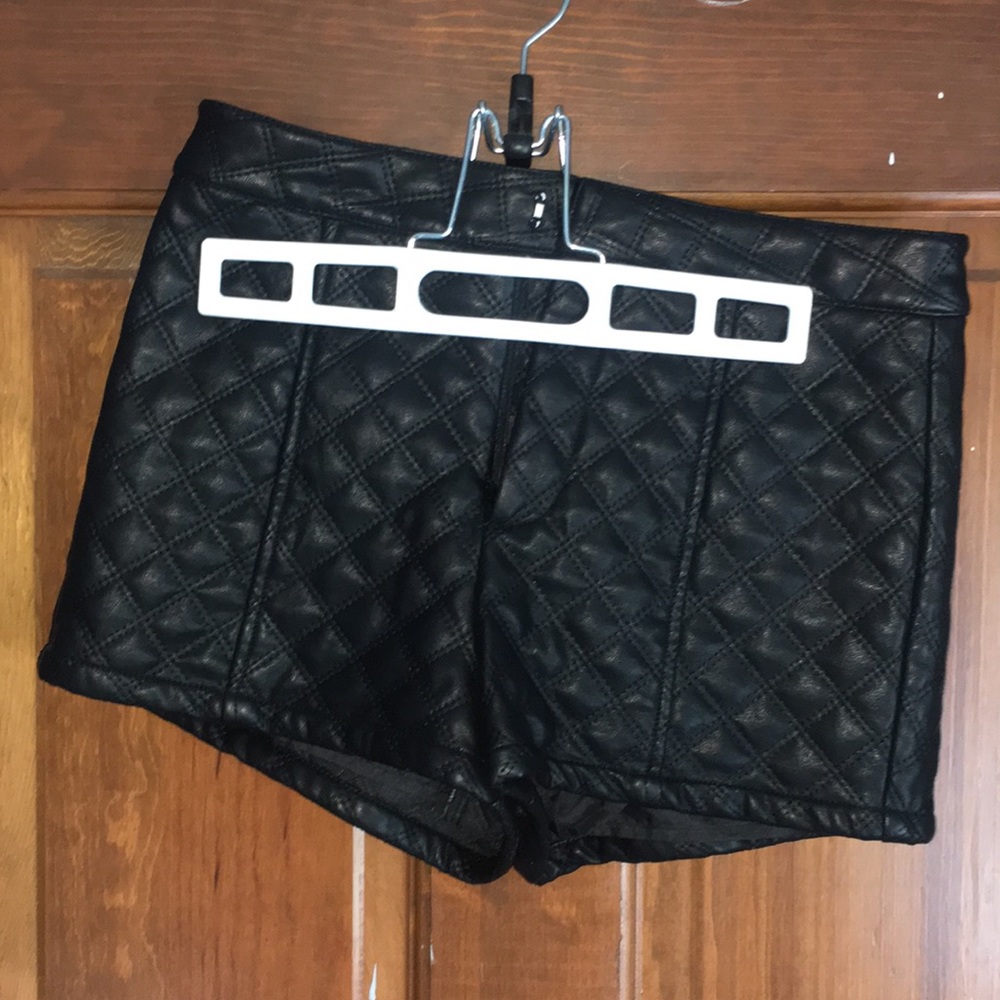 Leather shorts